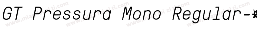 GT Pressura Mono Regular字体转换